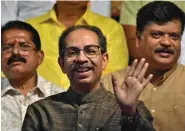  ?? ?? Shiv Sena (Uddhav Balasaheb Thakarey) chief, Uddhav Thackeray at the 55th annual general meeting of the Bharatiya Kamgar Sena on Thursday. ANI