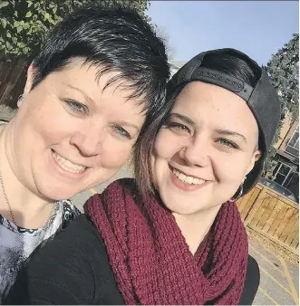  ?? TAYLOR FAMILY ?? Shawna Taylor and daughter Kenedee, from Airdrie. “My daughter is back again,” Shawna says of Kenedee’s progress in treatment for opioid addiction.