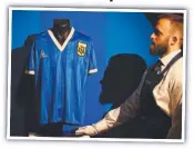  ?? ?? Diego Maradona’s 1986 World Cup shirt.