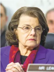  ?? Ron Sachs / CNP/Sipa USA ?? Sen. Dianne Feinstein, in the Senate since 1992, announced her bid for re-election Monday.
