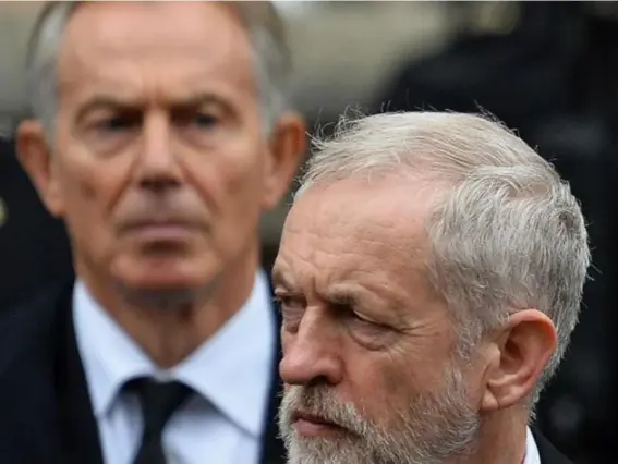  ??  ?? Armstrong said Blair was ‘very clear’ on this when Corbyn was a backbench MP (AFP/Getty)