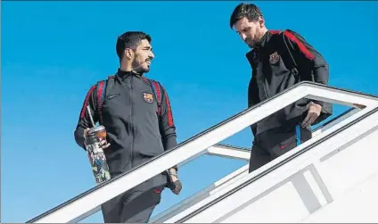  ?? FOTO: FCB ?? Los jugadores del Barça no solo pasan muchas horas de viaje Los tiempos de descanso entre partidos cada vez son menores