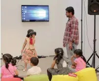  ?? Supplied photo ?? Children learning film techniques during last year’s Sharjah Internatio­nal Children’s Film Festival. —