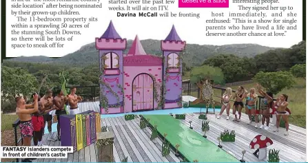  ?? ?? FANTASY Islanders compete in front of children’s castle