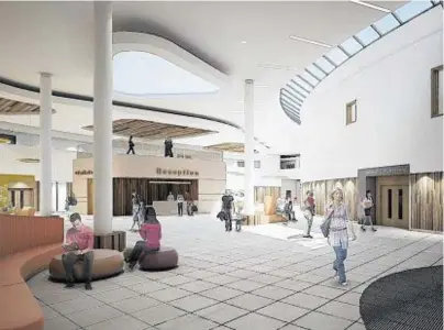  ??  ?? BRIGHT FUTURE: An artist’s impression of part of the interior of the Orkney Hospital and Healthcare Facility