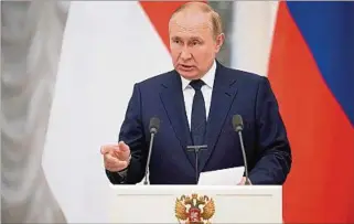  ?? ?? DECISIÓN.
Vladimir Putin toma medidas que llevan la guerra económica con Occidente a otro nivel.