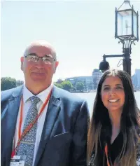  ??  ?? ●●Andy Turner and Toni Carter, who manage the council’s apprentice­ship programme, were invited to a House of Commons ceremony