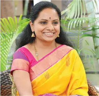  ??  ?? Nizamabad MP Kalvakuntl­a Kavitha