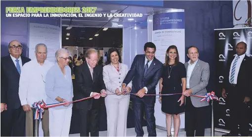  ?? Inauguraci­ón. VÍCTOR RAMÍREZ/LISTÍN DIARIO ?? Juan José Arteaga, David Collado (padre), Rosa Bonetti de Santana, Margarita Cedeño, David Collado, Ligia Bonetti e Ignacio Méndez inauguraro­n la feria.