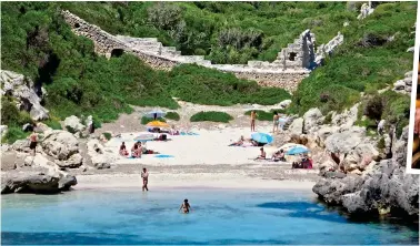  ??  ?? Local joys: Binidali beach on the south coast and, inset, a Menorcan cheese maker