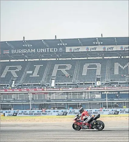  ?? FOTO: DUCATI ?? Jorge Lorenzo, durante el test de febrero en Buriram. El trazado, muy del estilo del Red Bull Ring, les puede favorecer