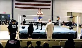  ?? YOUTUBE ?? Wrestling and taunting as the “Progressiv­e Liberal” allows Dan Richards to fuel his career and spread his ideology.
