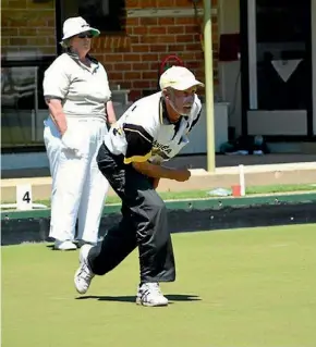  ??  ?? Kevin Smith, during his semi final match.