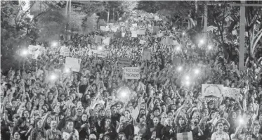  ?? FRANCISCO RODRÍGUEZ ?? La histórica protesta de mujeres en 2020.