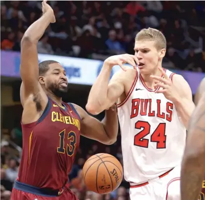  ??  ?? The Bulls’ Lauri Markkanen made five three- pointers to set an NBA record with 10 threes in the first three games of a career.