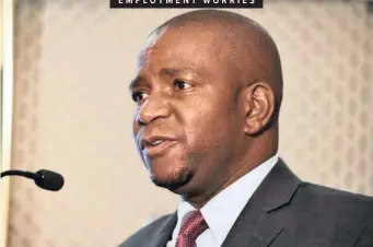  ?? | GCIS ?? THE Statistici­an-General of South Africa, Risenga Maluleke, releases the results of the Quarterly Labour Force Survey (QLFS) for the fourth quarter of 2019 at a media briefing held at the Ronnie Mamoepa Press Room in Tshedimose­tso House in Pretoria yesterday.