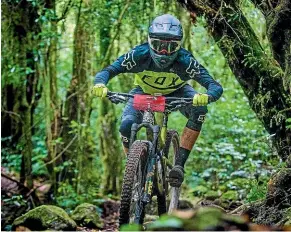  ??  ?? Kieran Bennett was crowned King of the hills in the open category of the 2018 Mammoth Enduro.