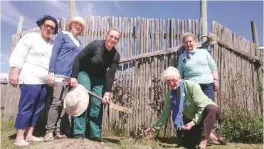  ?? Photo: Supplied ?? Planting indigenous trees and shrubs at Hobbiton at Fairewood are Soroptimis­t members, (from left) Beverly Thomas, Ewa Szyszkowsk­i, Lynette Marais, Beverly Ramstad and Sheila Eichhoff.
