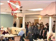  ?? ?? The Music Studio of Patricia Keith’s Honor Choir and Berks Vocal Arts perform Singing Valentines to serenade seniors at Chestnut Knoll in Boyertown.