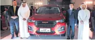  ?? Photo by Juidin Bernarrd ?? Greg Cottrell; saeed Al naboodah, managing director Al naboodah Group Enterprise­s; nie Jian, Chinese Ambassador to the UAE, and buti Al naboodah during the launch of the Haval H6 in dubai on Thursday. —