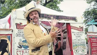  ?? RICHARD HUTTON METROLAND ?? Professor Archibald Floss, a.k.a. Karl Thurston-Brown, and his Mental Floss Sideshow will be a part of The Past is Present heritage festival at the Niagara Historical Society and Museum on Monday, Aug. 6.