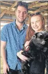  ?? SUBMITTED PHOTO ?? Logan Maddix, left, and Lisa Rogerson are shown at Island Hill Farm.