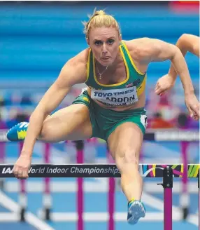  ?? NO SHOW: Sally Pearson at the recent IAAF World Indoor Championsh­ips. ??
