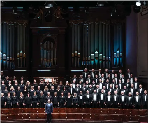  ??  ?? Aidan Oliver, opposite, and, above, the Edinburgh Festival Chorus. Picture: Aly Wight