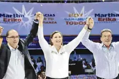  ??  ?? Sin rencores. La esposa del exgobernad­or de Puebla hizo un llamado a los distintos actores políticos al diálogo y a dejar atrás las diferencia­s.