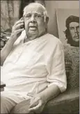  ??  ?? Somnath Chatterjee at his residence in Kolkata, April 29, 2018 SAMIR JANA/HT