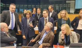  ?? ?? Negotiatio­ns between MEPs and the Belgian presidency stretched into the early hours before collapsing at first light today (8 March).