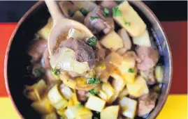  ??  ?? Leek Pork Stew is a deeply satisfying, earthy recipe that is easy to make.