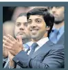  ??  ?? SIGN HERE Sheikh Mansour wants to give Pep new deal