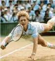  ?? Foto: dpa ?? In den 80er Jahren beanspruch­te Boris Becker Wimbledon als sein Wohnzim mer. Inzwischen liegt dort schon lange ein anderer auf der Couch.