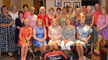  ??  ?? The full line-up of winners after Patricia Hanton’s lady Captain’s prize in Wexford.