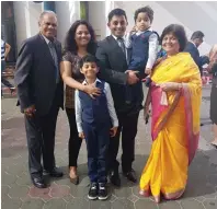  ?? Supplied photo ?? John Fernandes with his family in Dubai. —