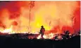  ?? ?? Wildfires rage in France’s Gironde region