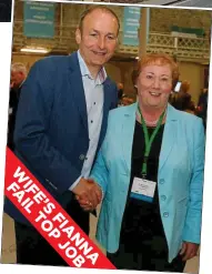  ??  ?? quit role: Mary O’Callaghan, pictured with Fianna Fáil leader Micheál Martin, resigned as FF Honorary Secretary two weeks ago