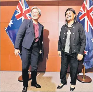  ?? ?? Australia’s Minister for Foreign Affairs Penny Wong (left) discussed Pacific affairs with her New Zealand counterpar­t Nanaia Mahuta in Wellington on June 16. Picture: POOL / Stuff / Robert Kitchin via RNZ