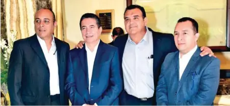  ??  ?? Carlos Gamboa, Óscar García, José Luis Monárrez y Miguel Martínez