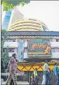  ??  ?? The market capitalisa­tion of BSE-listed firms jumped to an all-time high of ₹250 lakh crore.