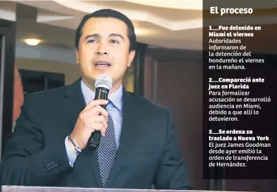  ??  ?? ACUSADO. Juan Antonio Hernández Alvarado es acusado de conspirar para trasegar cocaína a Estados Unidos desde el año 2004 hasta 2016, según documento de la Fiscalía de Nueva York.