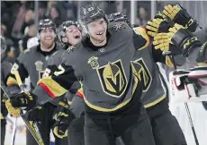  ?? ETHAN MILLER/GETTY IMAGES ?? Shea Theodore and his Vegas Golden Knights teammates have had a lot to celebrate this season.