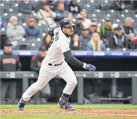  ?? Andy Cross, The Denver Post ?? Rockies third baseman Nolan Arenado says he is in game shape. “I’m ready to go physically and mentally. I just need to get my timing down on pitchers.”