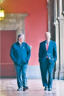  ??  ?? Preparativ­os. En días pasados el secretario de Hacienda y el director de Pemex sostuviero­n reuniones y largas charlas en Palacio Nacional.