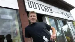  ??  ?? James Kayser, owner of Butcher and the Vegan at Barton and John streets.