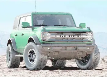  ?? PHOTOGRAPH COURTESY OF FORD PHILIPPINE­S ?? FOR the first time, the Ford Bronco gallops onto local shores.