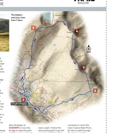  ??  ?? The Glyders and Llyn y Cwn from Y Garn. 1 5 4 3 2