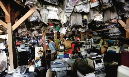  ??  ?? JAKARTA: A customer browses through used electronic items at a market on the outskirts of Jakarta, Indonesia. The waste from discarded electronic gadgets and appliances has increased by two-thirds in East Asia over five years, posing a growing threat...