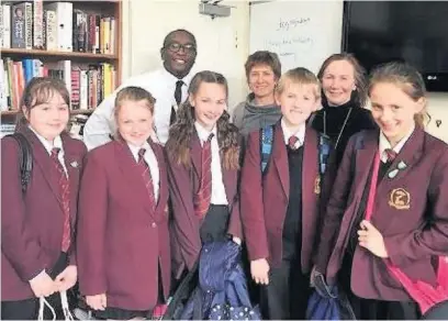  ??  ?? Pupils from Tytheringt­on School in Macclesfie­ld have created a pupil-led group aiming to remove single-use plastics from the school by 2019